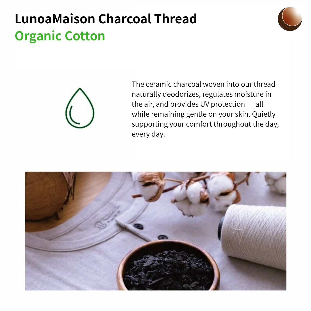 The Story Behind Our Charcoal Thread — From Organic Cotton to Japanese Craftsmanship