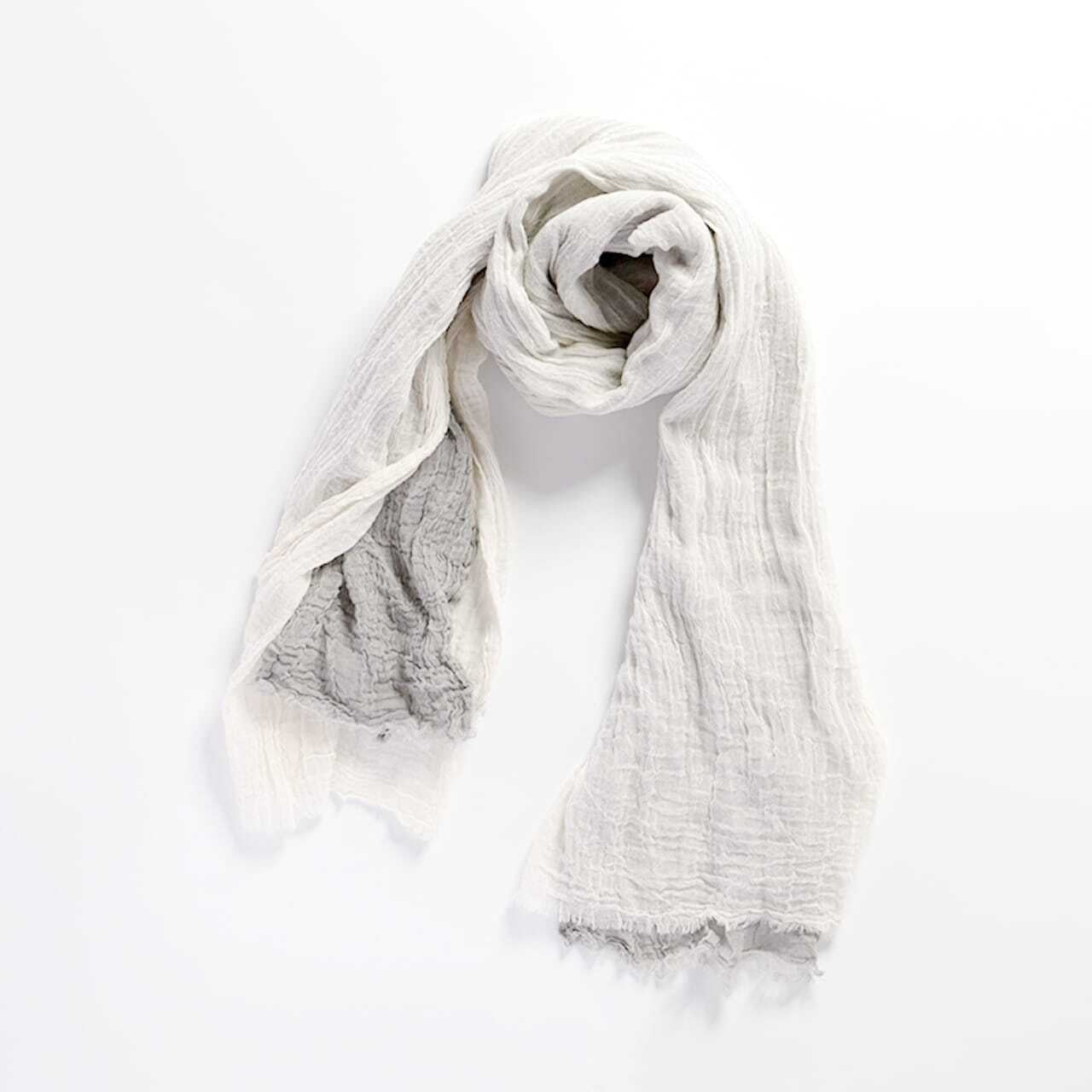 Japanese Botanical & Charcoal Dyed Stole Set — Kyoto Artisan Crafted, UV Protection, Natural Cotton | Made in Japan