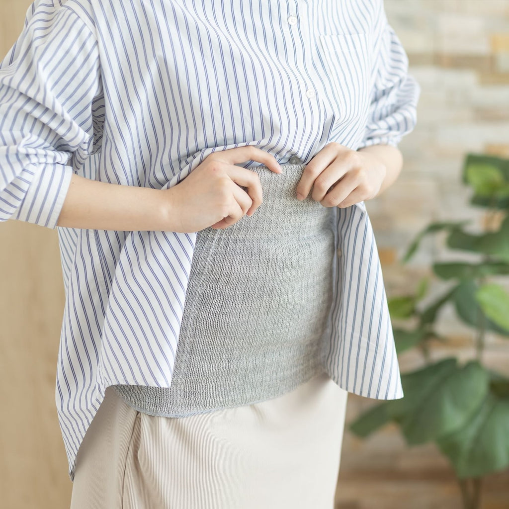 New Arrival | Charcoal Fiber & Organic Cotton Waist Warmer | Natural Heat Retention | Made in Japan